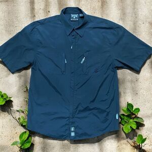 Rocawear Vintage Y2K Triple Black Full Zip Streetwear Shirt Men's Size Large